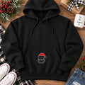 Embroidered Santa Christmas Hoodie | Holiday Sweatshirt