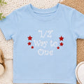 "Halfway to One" Embroidered Baby Outfit | 6 Month Milestone