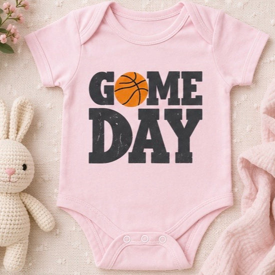 Game Day Printed Basketball Baby Outfit