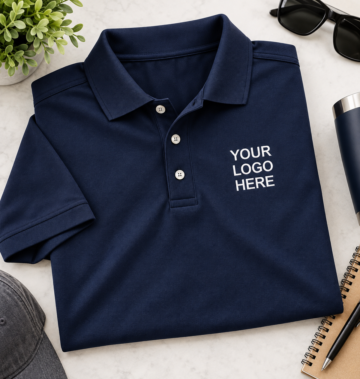 Custom Embroidered Polo Shirt | Personalized Polo with your Logo or Text