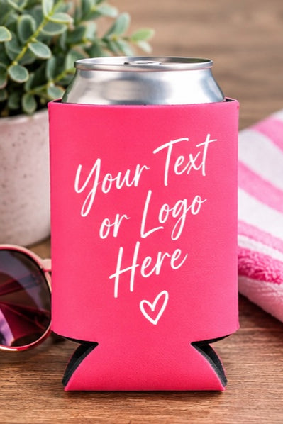 Personalized Can Cooler with Text or Logo