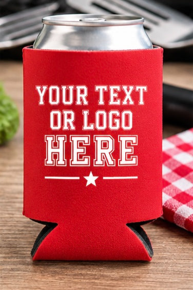 Personalized Can Cooler with Text or Logo