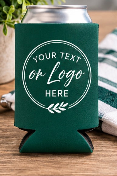 Personalized Can Cooler with Text or Logo