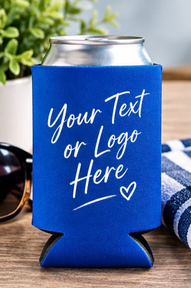 Personalized Can Cooler with Text or Logo