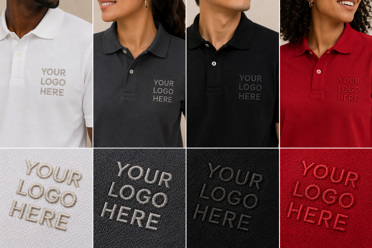 Custom Embroidered Polo Shirt | Personalized Polo with your Logo or Text
