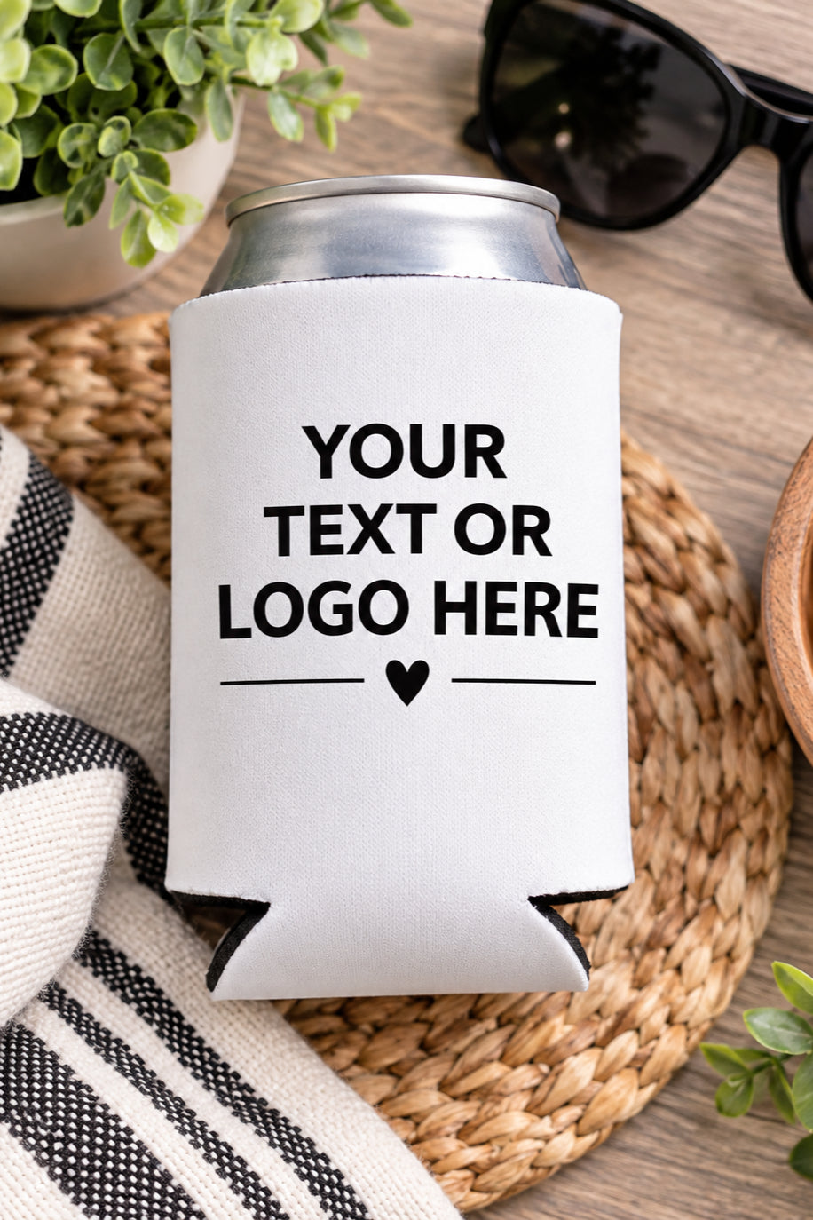 Personalized Can Cooler with Text or Logo