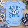 Let It Snow Kids Shirt, Snowman Christmas Shirt
