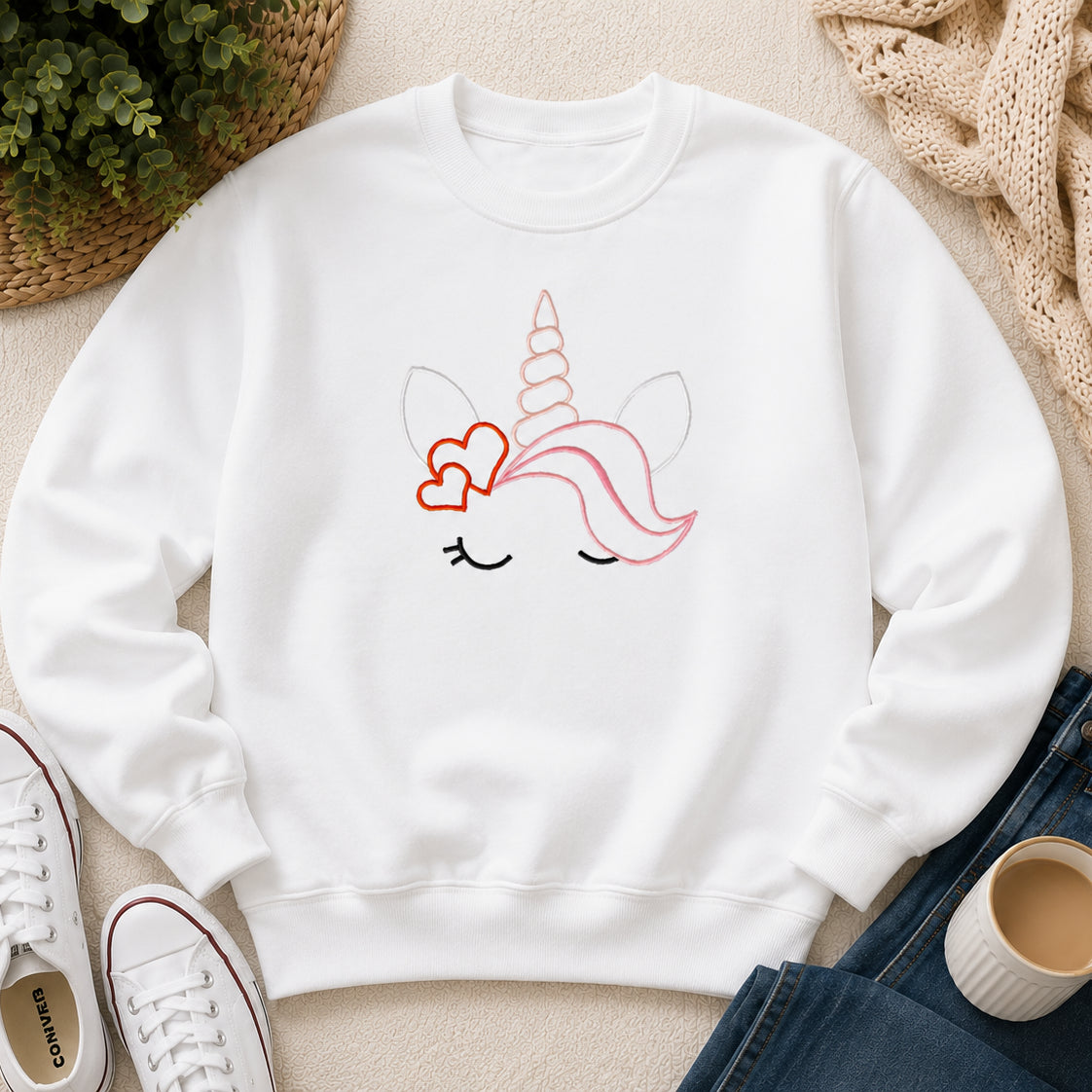 Embroidered Unicorn Top