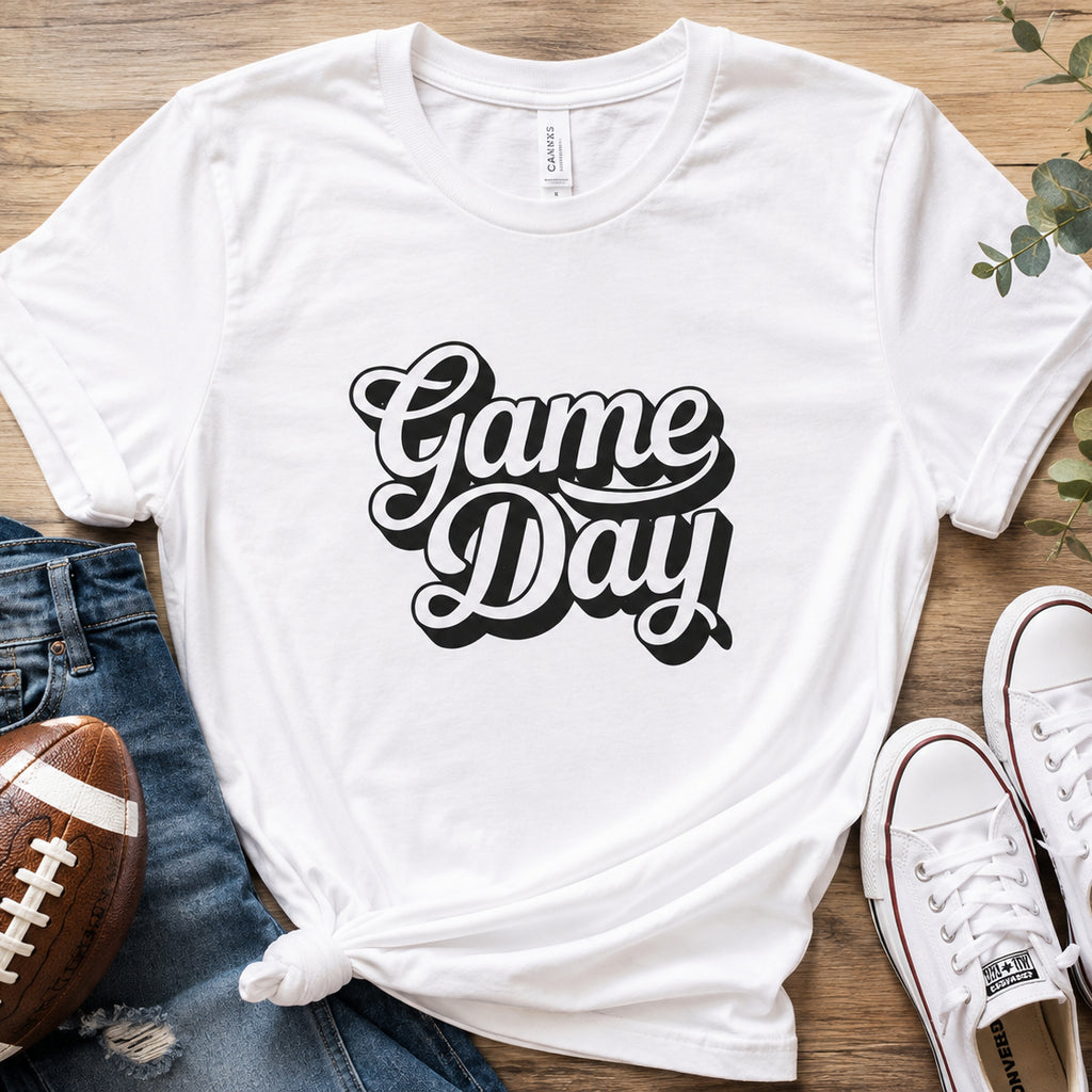 Game Day Shirt, Football Game Day Printed Tee