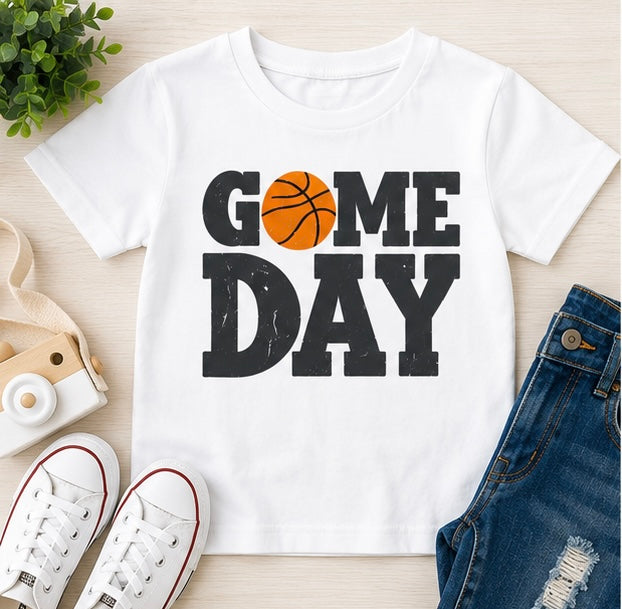 Game Day Printed Basketball Baby Outfit