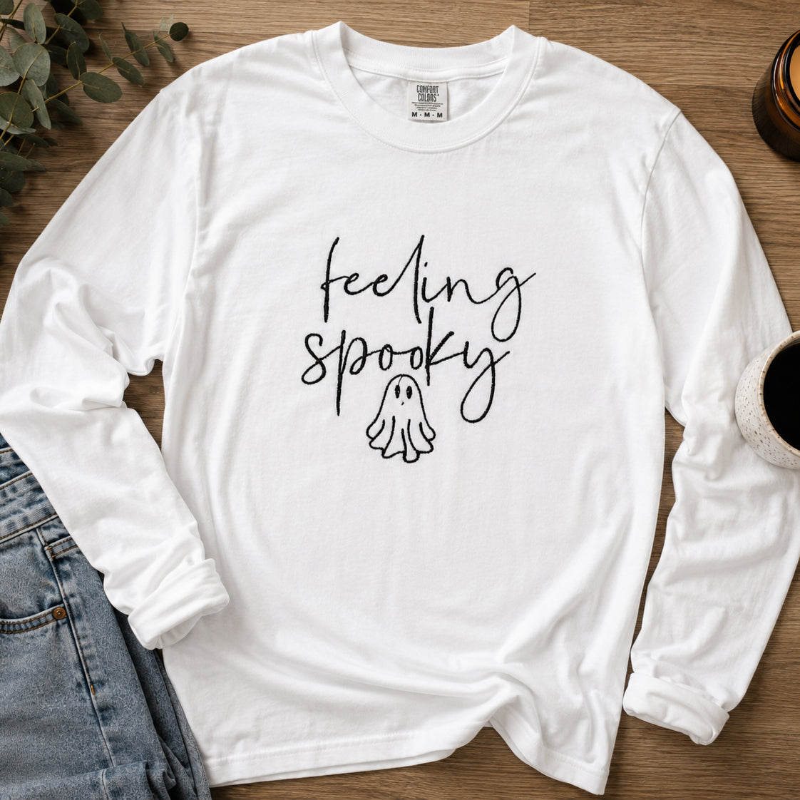 Feeling Spooky Shirt | Embroidered Halloween Shirt