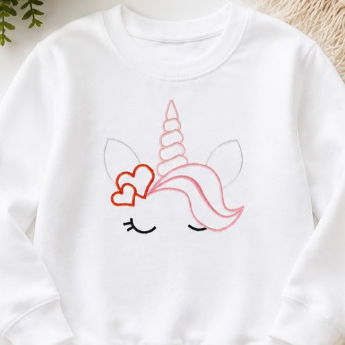 Kids Embroidered Unicorn Top