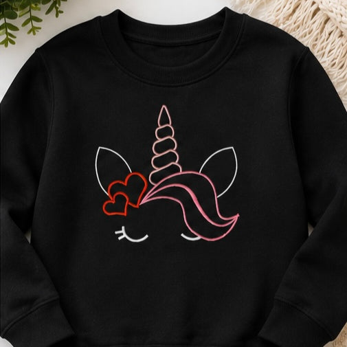 Kids Embroidered Unicorn Top