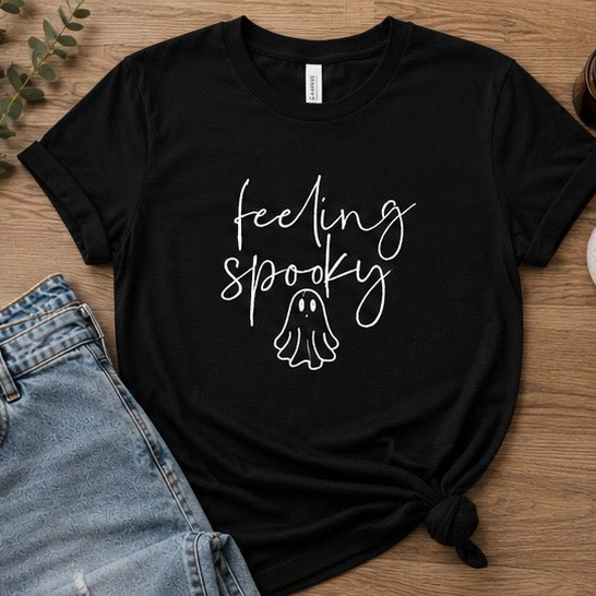 Feeling Spooky Shirt | Embroidered Halloween Shirt
