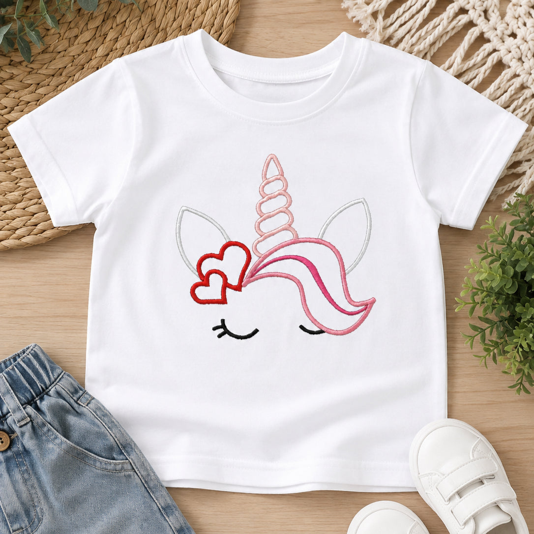 Kids Embroidered Unicorn Top