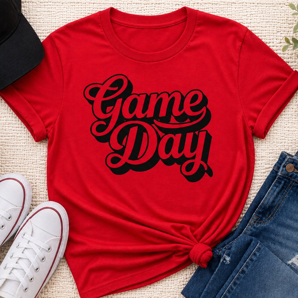 Game Day Shirt, Football Game Day Printed Tee