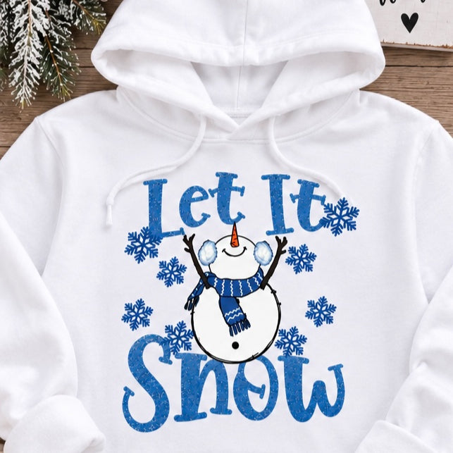 Let It Snow Shirt, Snowman Christmas Top