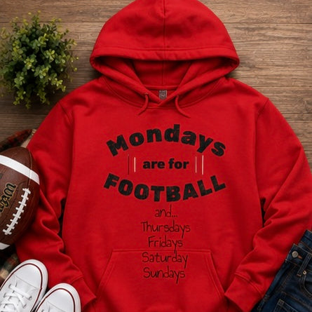 Mondays Are for Football Shirt, Funny Football Game Day Printed T-Shirt