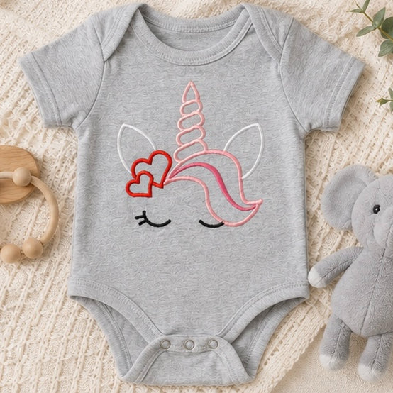 Kids Embroidered Unicorn Top