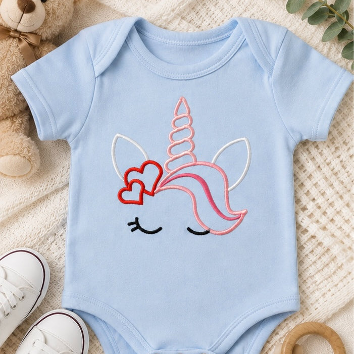 Kids Embroidered Unicorn Top