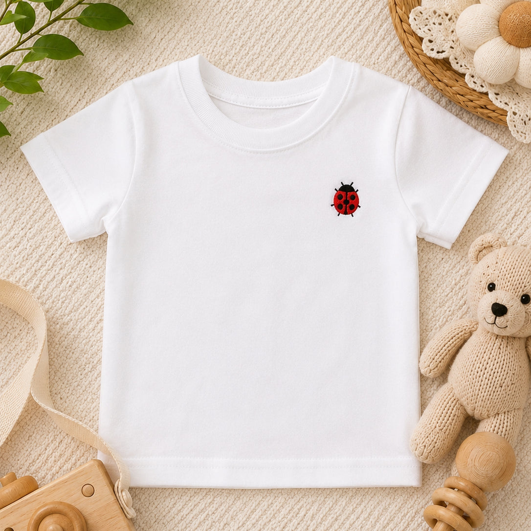 Embroidered Ladybug Baby Outfit