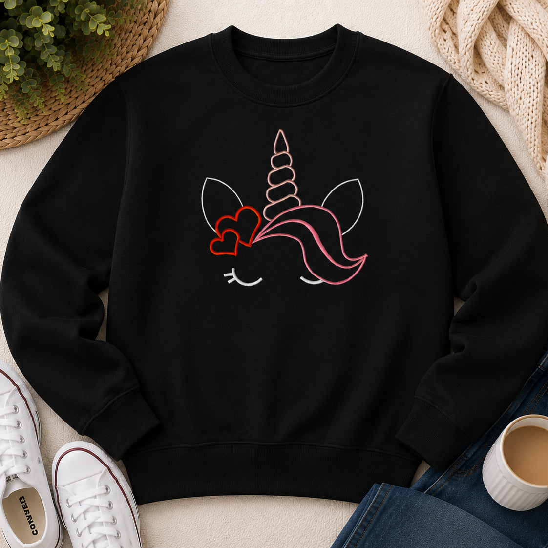 Embroidered Unicorn Top