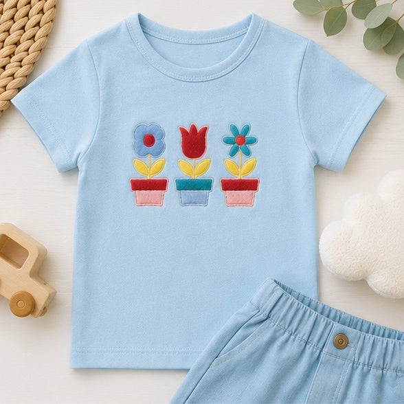 Floral Garden Embroidered Baby Outfit
