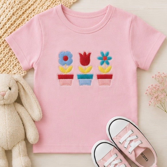 Floral Garden Embroidered Baby Outfit