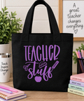 Teacher Stuff Printed Tote Bag | Teacher Appreciation Gift