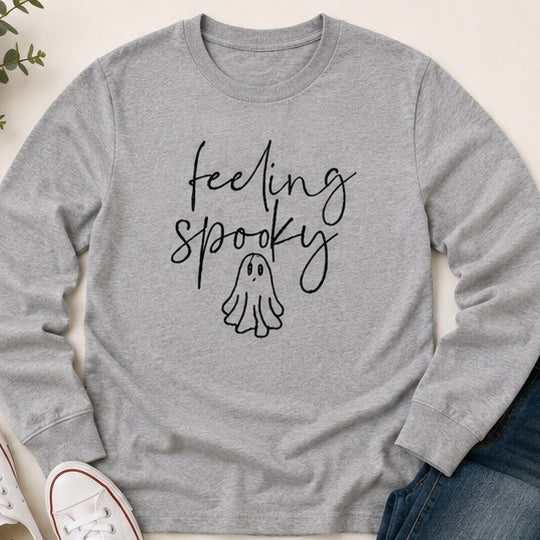 Feeling Spooky Shirt | Embroidered Halloween Shirt