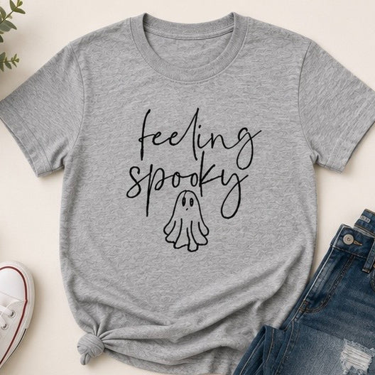 Feeling Spooky Shirt | Embroidered Halloween Shirt
