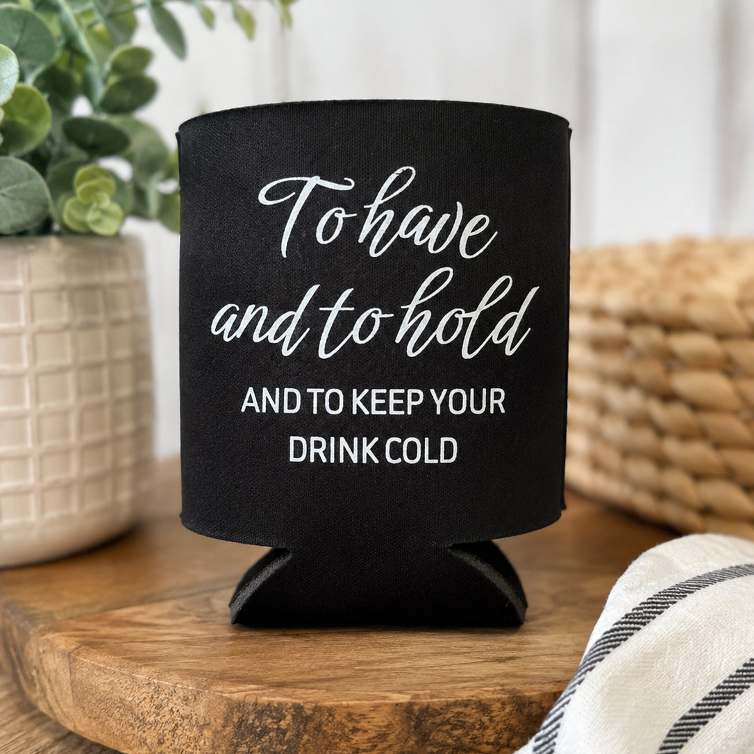 To Have and To Hold Wedding Can Cooler, Wedding Favors