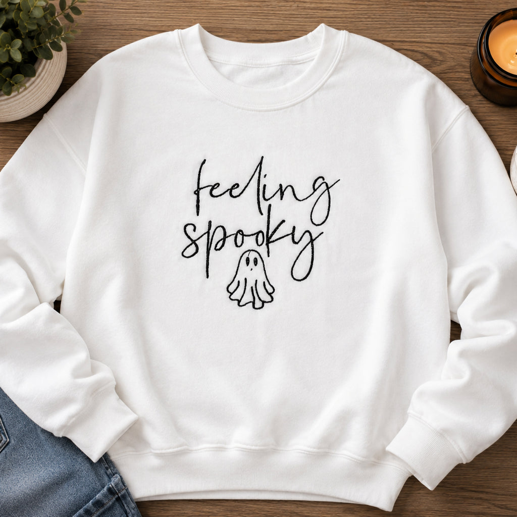 Feeling Spooky Shirt | Embroidered Halloween Shirt