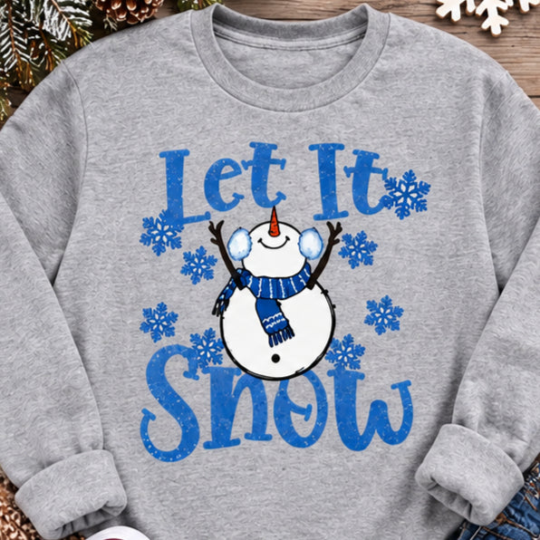 Let It Snow Shirt, Snowman Christmas Top