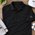 Personalized Polo Shirt with Embroidered Initials on Sleeve | Custom Monogram Polo