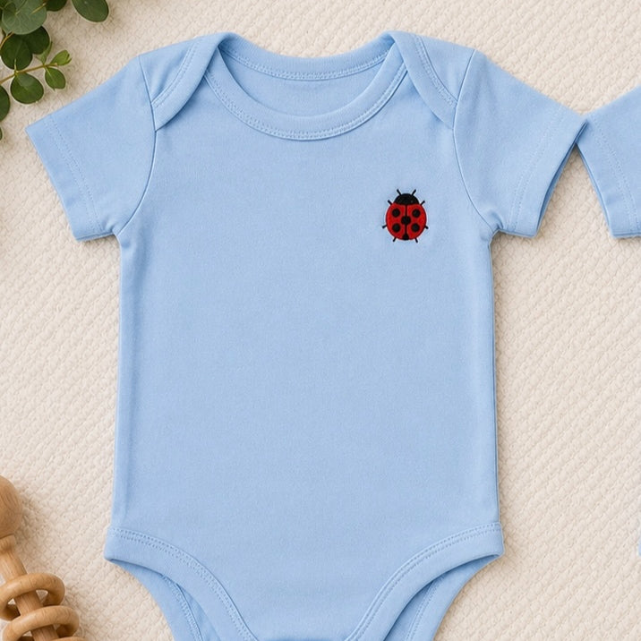 Embroidered Ladybug Baby Outfit