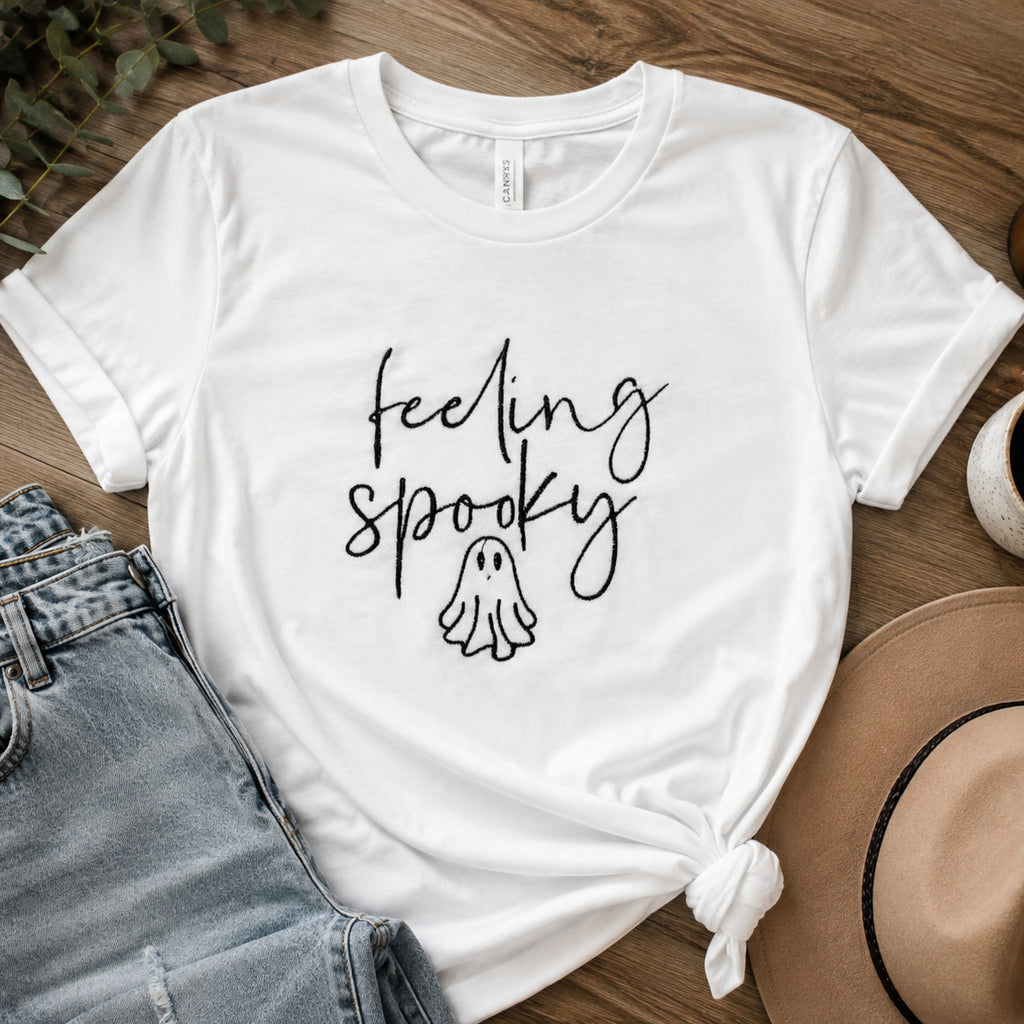 Feeling Spooky Shirt | Embroidered Halloween Shirt