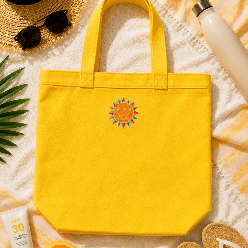 Sunshine Embroidered Tote Bag