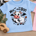 Cute Cow Halloween Kids Shirt, Funny Spooky Cow