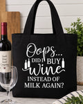 Funny Wine Printed Tote Bag